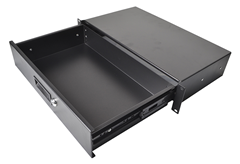 Metal Rack Drawers for Data Racks & Flight Cases with Lock 255mm Deep